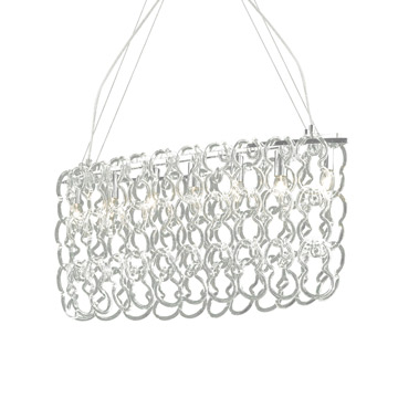 Ideal Lux 007151 ALBA SP7 OVAL подвесной светильник хром