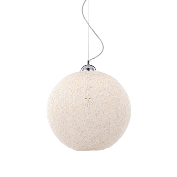 Ideal Lux 096100 BASKET SP1 D30 PANNA подвесной светильник белый Ideal Lux 096100 BASKET SP1 D30 PANNA подвесной светильник белый