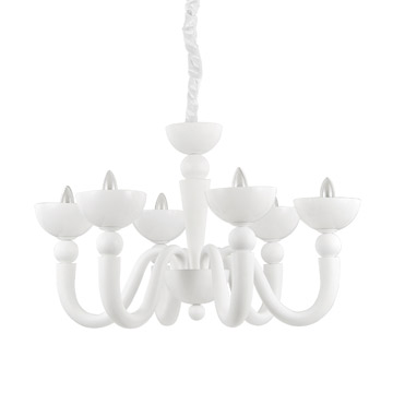 Ideal Lux 093994 BON BON SP6 BIANCO подвесной светильник белый Ideal Lux 093994 BON BON SP6 BIANCO подвесной светильник белый