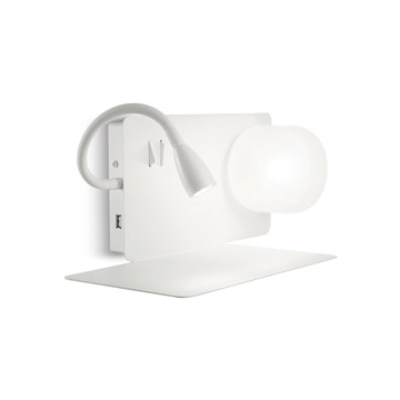 Ideal Lux 174792 BOOK-1 AP2 BIANCO накладной светильник белый Ideal Lux 174792 BOOK-1 AP2 BIANCO накладной светильник белый