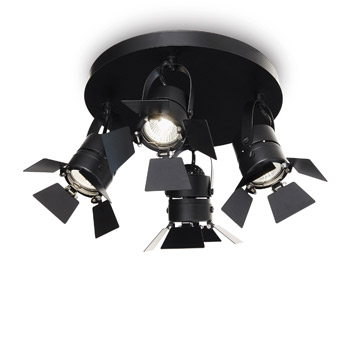 Ideal Lux 095707 CIAK PL4 NERO потолочный светильник черный