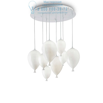 Ideal Lux 100883 CLOWN SP8 BIANCO подвесной светильник белый