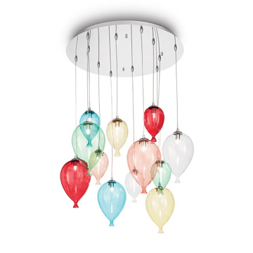 Ideal Lux 100951 CLOWN SP12 COLOR подвесной светильник 