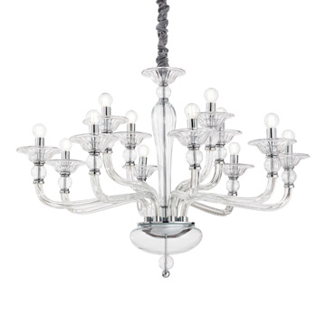 Ideal Lux 213484 DANIELI SP12 TRASPARENTE подвесной светильник прозрачный Ideal Lux 213484 DANIELI SP12 TRASPARENTE подвесной светильник прозрачный