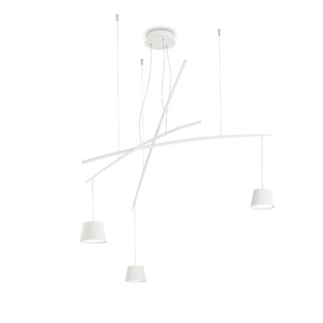 Ideal Lux 196961 FISH SP3 BIANCO подвесной светильник белый Ideal Lux 196961 FISH SP3 BIANCO подвесной светильник белый