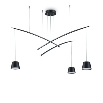 Ideal Lux 196978 FISH SP3 NERO подвесной светильник черный Ideal Lux 196978 FISH SP3 NERO подвесной светильник черный