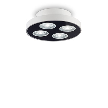 Ideal Lux 205809 GARAGE PL4 ROUND BIANCO потолочный светильник белый Ideal Lux 205809 GARAGE PL4 ROUND BIANCO потолочный светильник белый