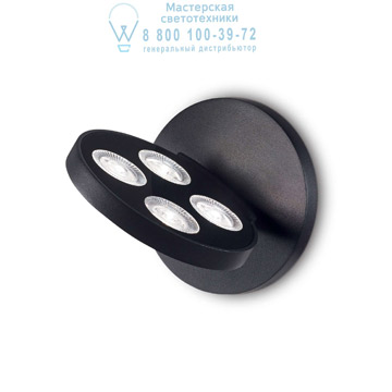 Ideal Lux 205908 GARAGE AP4 ROUND NERO накладной светильник черный Ideal Lux 205908 GARAGE AP4 ROUND NERO накладной светильник черный