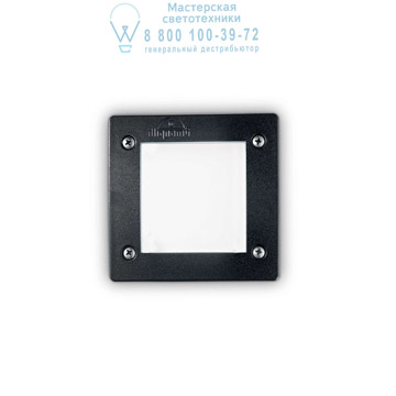 Ideal Lux 096582 LETI SQUARE FI1 NERO уличный встраиваемый светильник черный Ideal Lux 096582 LETI SQUARE FI1 NERO уличный встраиваемый светильник черный