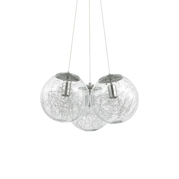 Ideal Lux 176031 MAPA SAT SP3 NICKEL подвесной светильник 