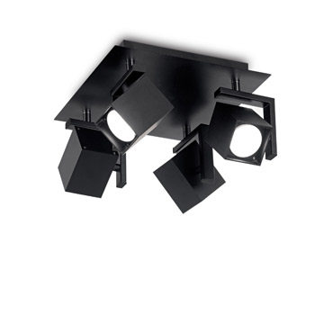 Ideal Lux 156712 MOUSE PL4 NERO потолочный светильник черный