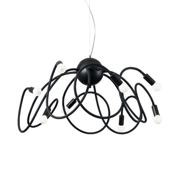 Ideal Lux 141916 MULTIFLEX SP8 NERO подвесной светильник черный