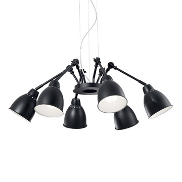 Ideal Lux 174242 NEWTON SP6 NERO подвесной светильник черный Ideal Lux 174242 NEWTON SP6 NERO подвесной светильник черный