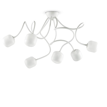 Ideal Lux 174921 OCTOPUS PL6 BIANCO потолочный светильник белый Ideal Lux 174921 OCTOPUS PL6 BIANCO потолочный светильник белый