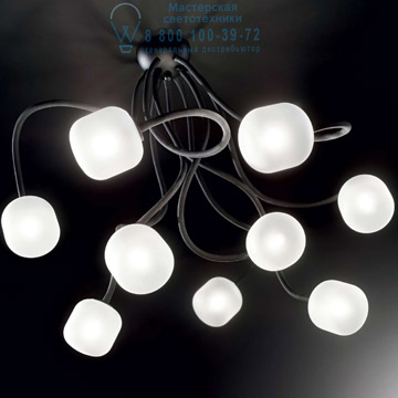 Ideal Lux 175010 OCTOPUS PL9 NERO потолочный светильник черный