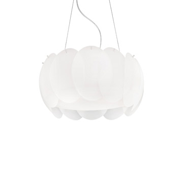 Ideal Lux 074139 OVALINO SP5 BIANCO подвесной светильник белый Ideal Lux 074139 OVALINO SP5 BIANCO подвесной светильник белый
