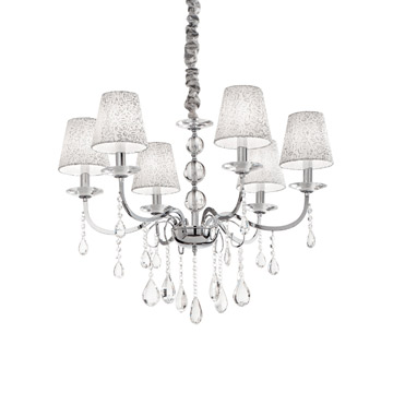 Ideal Lux 088051 PANTHEON SP6 CROMO подвесной светильник серый Ideal Lux 088051 PANTHEON SP6 CROMO подвесной светильник серый