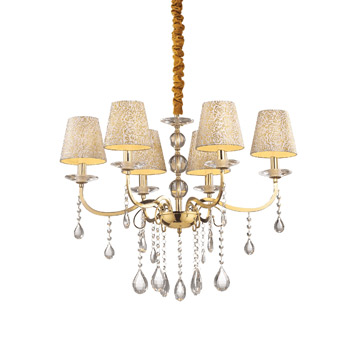 Ideal Lux 088068 PANTHEON SP6 ORO подвесной светильник 
