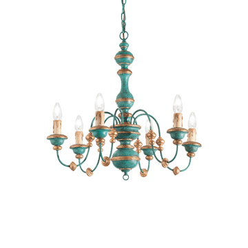 Ideal Lux 093550 PISA SP6 BLU подвесной светильник Ideal Lux 093550 PISA SP6 BLU подвесной светильник