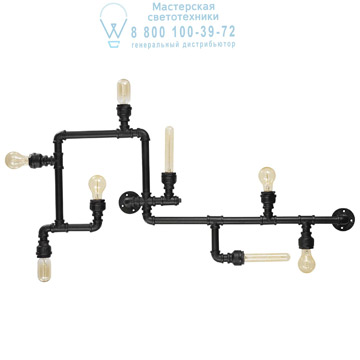 Ideal Lux 136714 PLUMBER PL8 потолочный светильник черный
