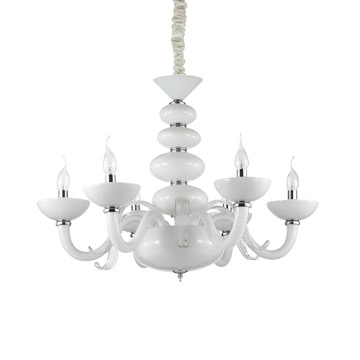 Ideal Lux 132112 PRAGA SP6 подвесной светильник белый Ideal Lux 132112 PRAGA SP6 подвесной светильник белый