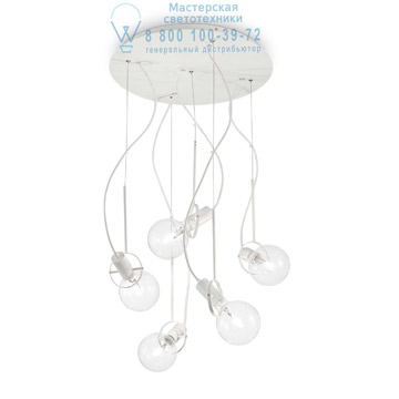 Ideal Lux 141138 RADIO SP5 BIANCO подвесной светильник белый Ideal Lux 141138 RADIO SP5 BIANCO подвесной светильник белый