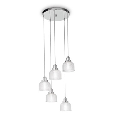 Ideal Lux 153100 RUBY SP5 CROMO подвесной светильник хром