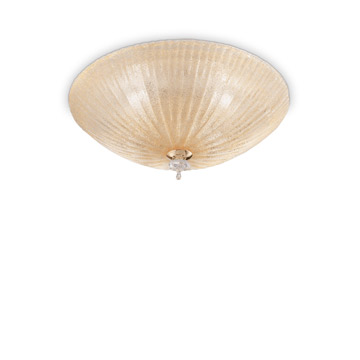 Ideal Lux 140179 SHELL PL3 AMBRA потолочный светильник янтарный
