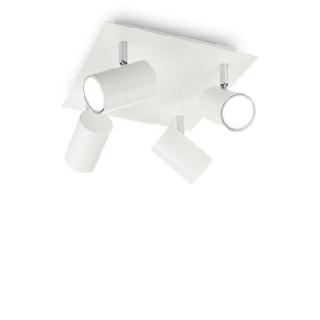 Ideal Lux 156774 SPOT PL4 BIANCO потолочный светильник белый Ideal Lux 156774 SPOT PL4 BIANCO потолочный светильник белый