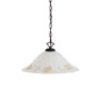 Иконка Ideal Lux 007533 FOGLIA SP1 D40 подвесной светильник янтарный