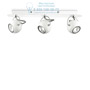 Иконка Ideal Lux 077901 LUNARE AP3 BIANCO накладной светильник белый