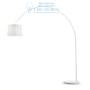 Иконка Ideal Lux 095127 DORSALE PT1 TOTAL WHITE торшер белый