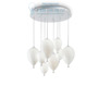 Иконка Ideal Lux 100883 CLOWN SP8 BIANCO подвесной светильник белый