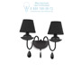 Иконка Ideal Lux 111889 BLANCHE AP2 NERO накладной светильник черный