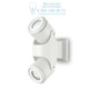 Иконка Ideal Lux 129495 XENO AP2 BIANCO уличный накладной светильник белый