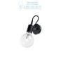 Иконка Ideal Lux 148908 EDISON AP1 NERO накладной светильник черный