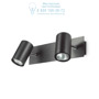 Иконка Ideal Lux 156743 SPOT AP2 NERO накладной светильник черный