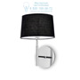 Иконка Ideal Lux 164601 HILTON AP1 NERO накладной светильник черный