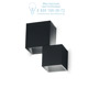 Иконка Ideal Lux 180045 RUBIK AP2 NERO уличный накладной светильник черный