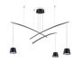 Иконка Ideal Lux 196978 FISH SP3 NERO подвесной светильник черный