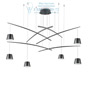 Иконка Ideal Lux 196992 FISH SP6 NERO подвесной светильник черный
