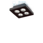 Иконка Ideal Lux 205793 GARAGE PL4 SQUARE NERO потолочный светильник черный