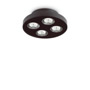 Иконка Ideal Lux 205816 GARAGE PL4 ROUND NERO потолочный светильник черный